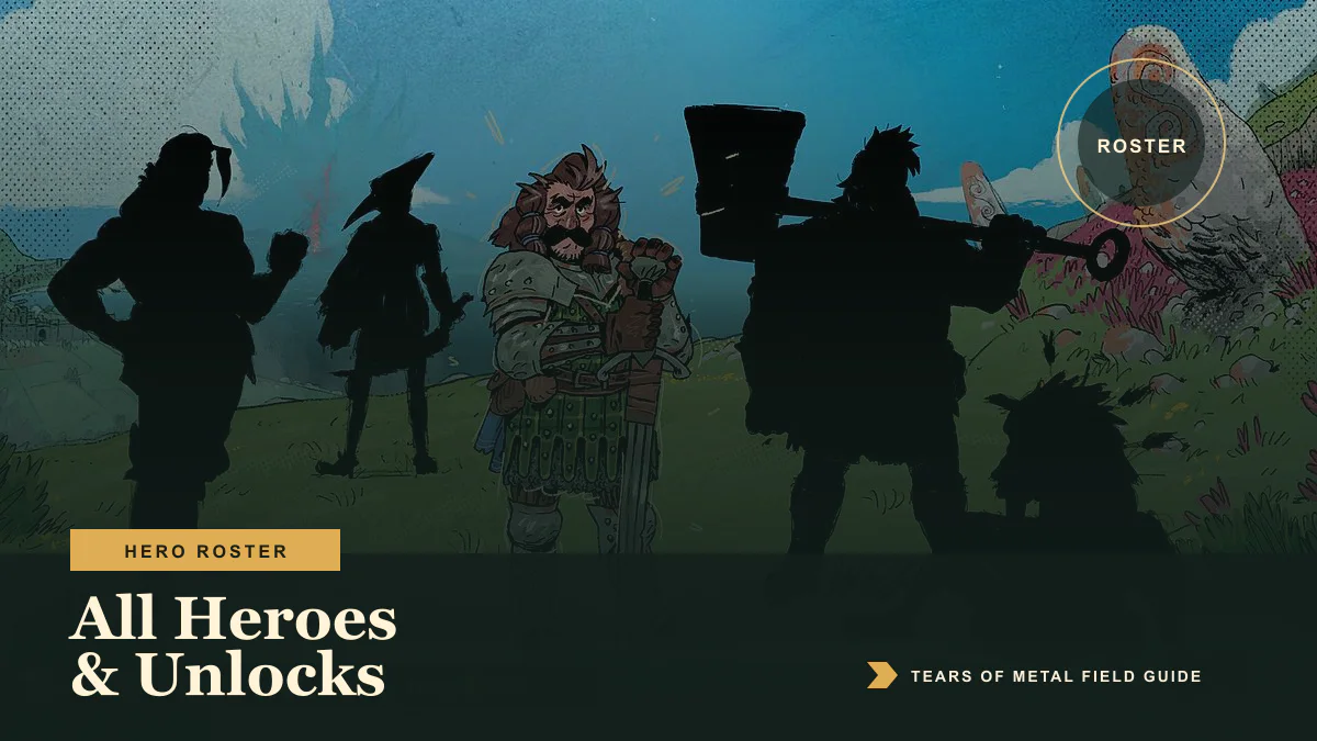 Tears of Metal Builds Guide for Wallace, Brienne and Ruadh guide cover using official Tears of Metal game imagery