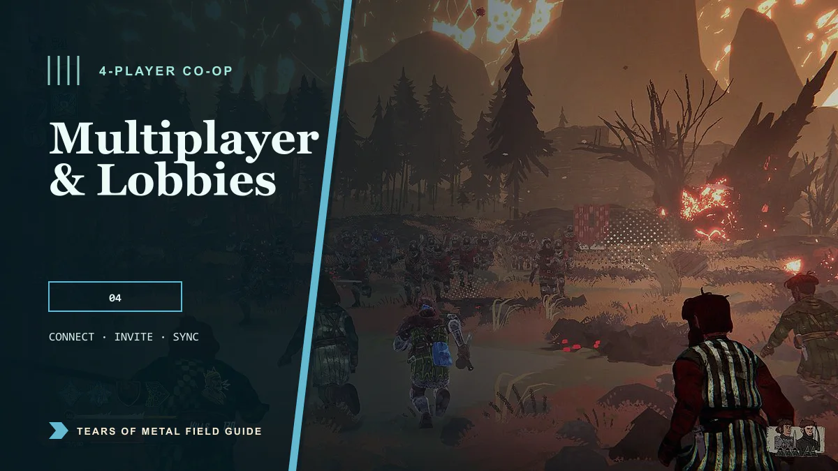 Tears of Metal Co-op Guide: Players, Lobbies and Invites guide cover using official Tears of Metal game imagery